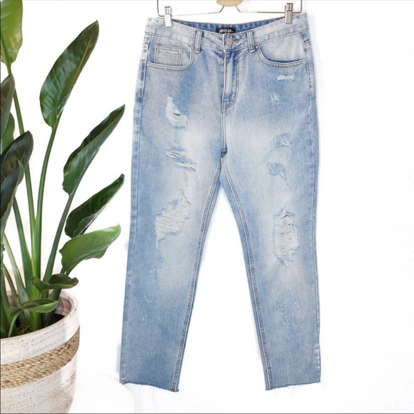 Nasty Gal Distressed Mom Jeans - Picture 2 of 7
